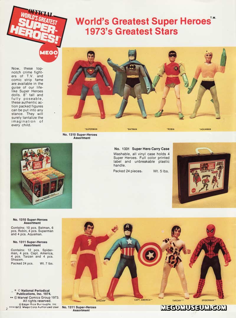 MEGO World's Greatest Super Heroes Boxed Action Figure Acrylic Display Case 