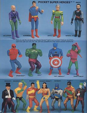 Note that many of the second wave figures were not yet complete and Comic Action Heroes stood in for them!