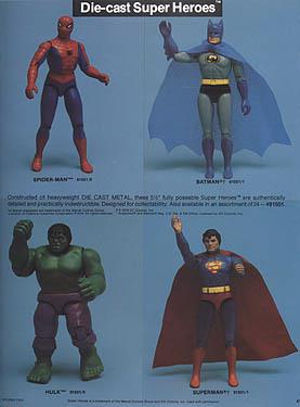 The diecast Superheroes were sold as limited edition pieces