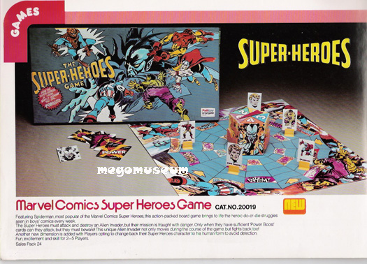 The Palitoy Superheroes Boardgame uses much of the same artwork as the carded figures do