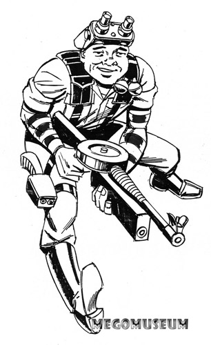 Early production sketch of Eagle Force Gizmo