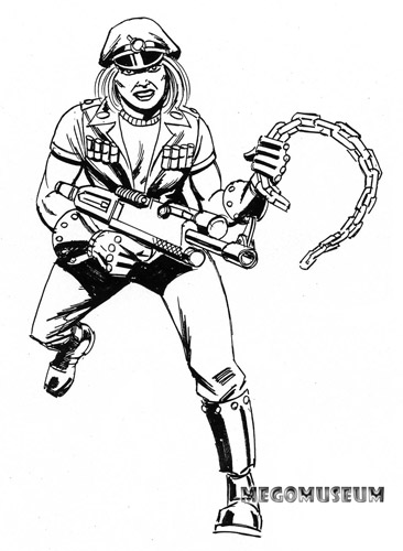 Early production sketch of RIOT Agent Ruby