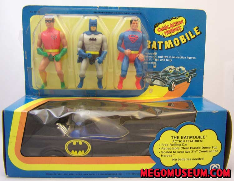 Mego Comic Action Heroes Batmobile Gift Set