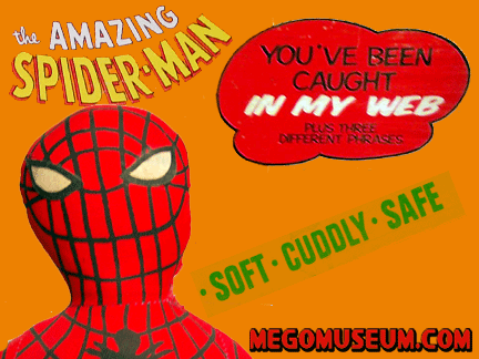 Mego Talking Super Softie Spiderman says I'll get you Green Goblin!