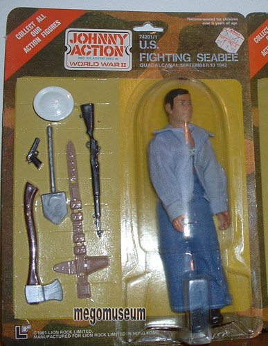 This Johnny Action See Bea Card fetures a bomb shaped bubble, a sure sign it's authentic Mego
