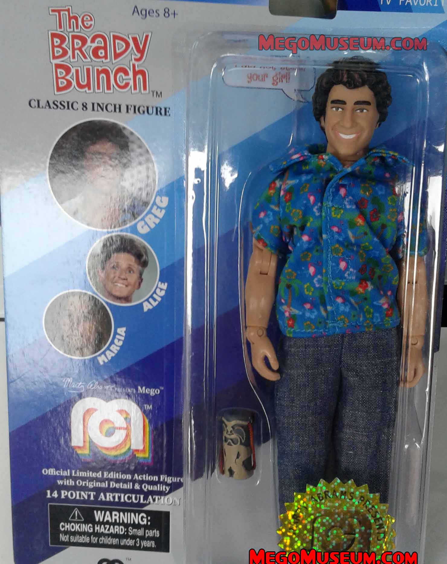The Brady Bunch Greg Action Figure Doll MOC 8" Mego 2018 Retro TV Toy for sale online 