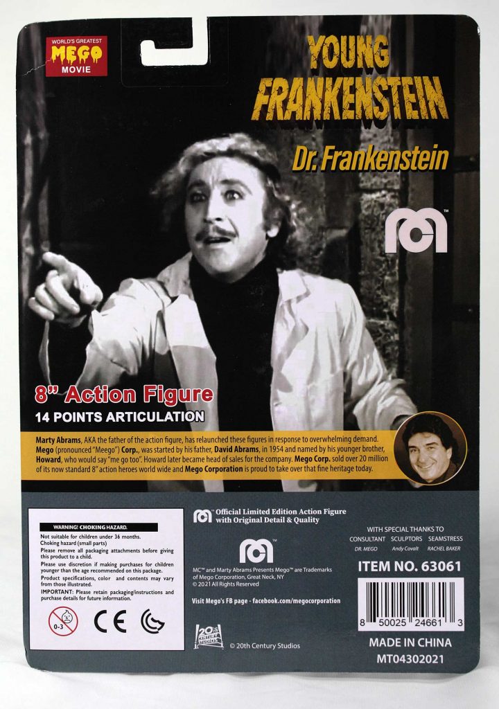 Mego Dr. Frankenstein Young Frankenstein gene Wilder