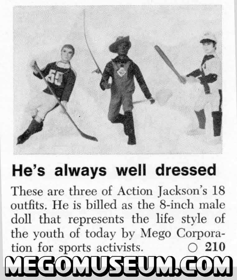 mego action jackson outfit article from 1972