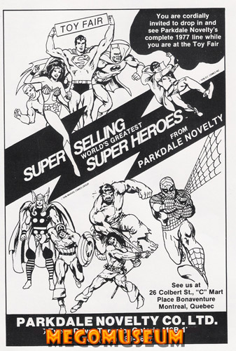 Incredibly rare 1977 Parkdale Novelty Toyfair ad