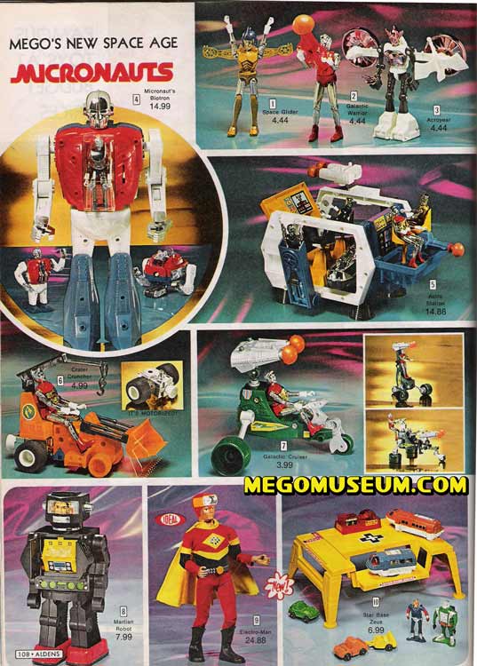 1977 aldens catalog featuring Mego Micronauts