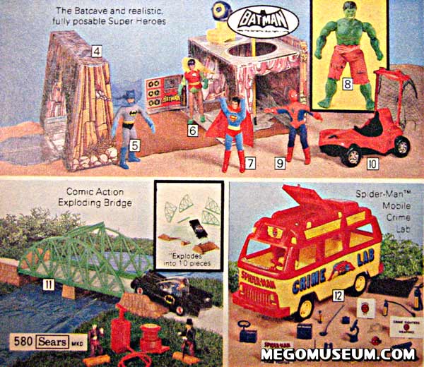 The Mego Superheroes line in the 1978 Sears Catalog