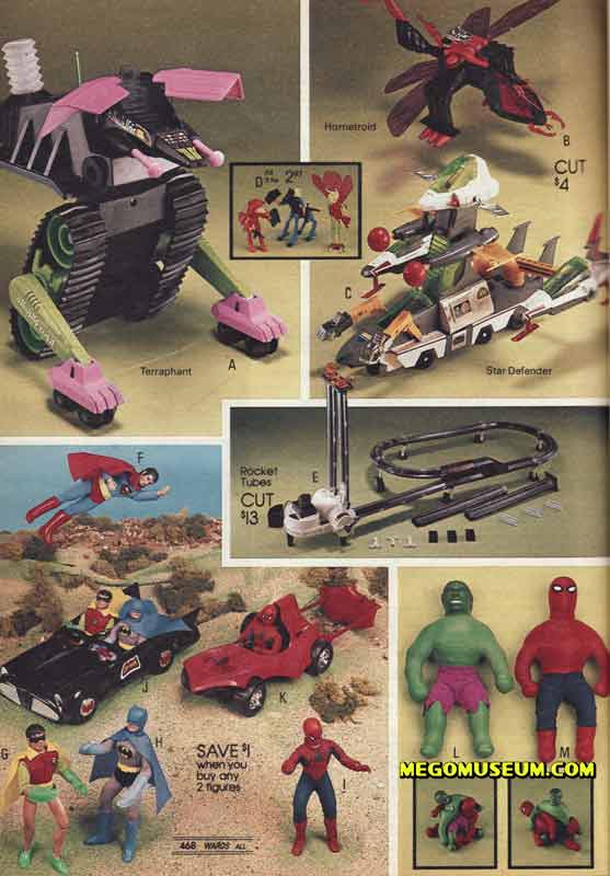 mego superheroes, elastic heroes and micronauts