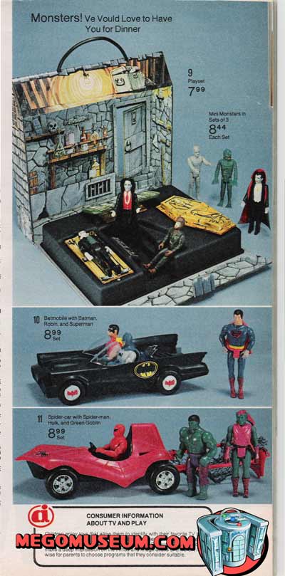 Mego Pocket Superheroes are featured in this page from 1981