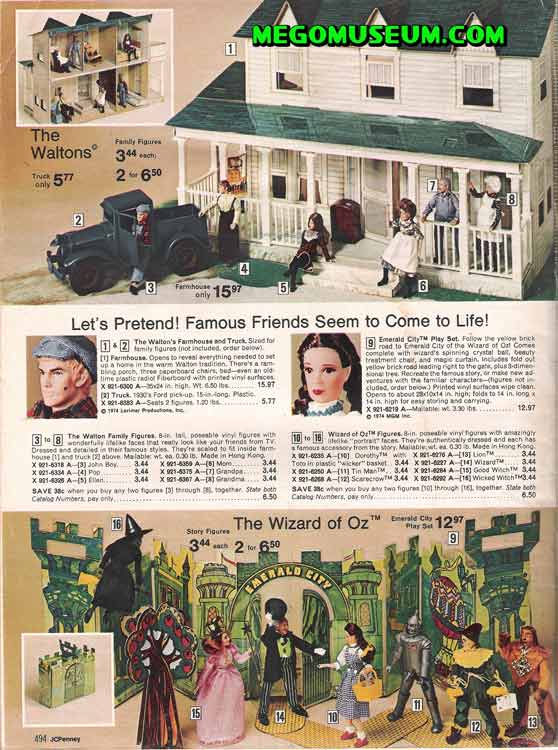 The Mego Waltons line in the 1975 JC Penney catalog