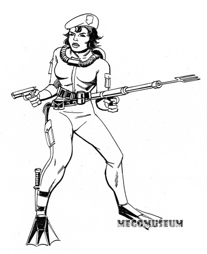 Early production sketch of Mego Eagle Force Brooke Lynn