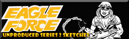 the original 1982 Mego Eagle Force production sketches 