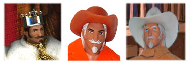 One of the most used Mego heads, the Kit Carson head has many names in Mego Lore
