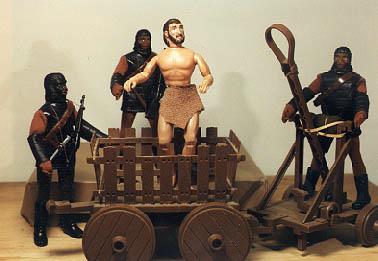 Mego Planet of the Apes Catapult and Wagon set