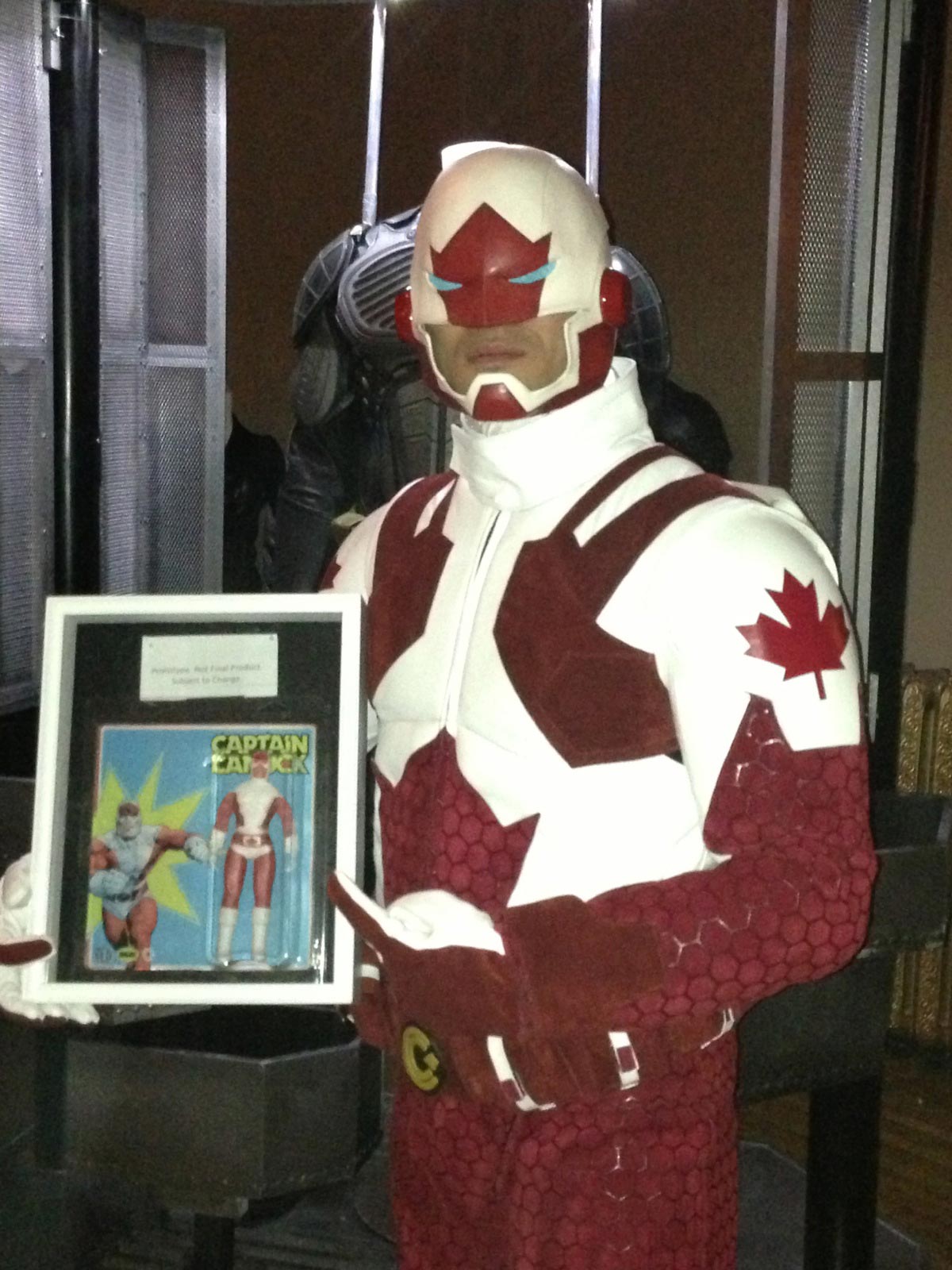 Captain Canuck and the upcoming 8 inch action figure from Odeon Toys.