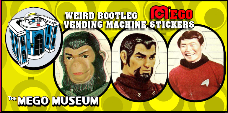 Mego Bootleg vending machine stickers