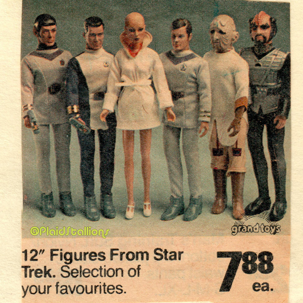 Canadian Mego Star Trek ad 12" Motion Picture figures.