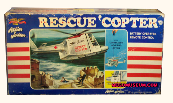 Mego boxed Action Jackson rescue copter