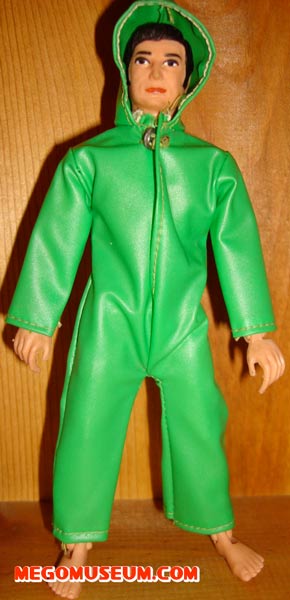 Action Jackson green frogman suit by Mego