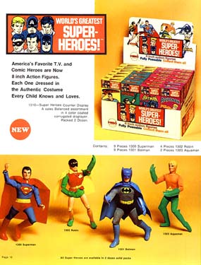 The first 4 Mego Super Heroes