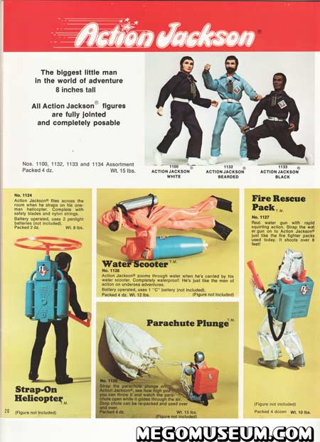 Mego 1974 Action Jackson Catalog Page