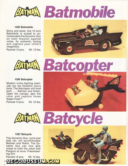 Mego pulled out all the stops for Batman in the early 70's, Batmobiles sold by the millions in the early seventies