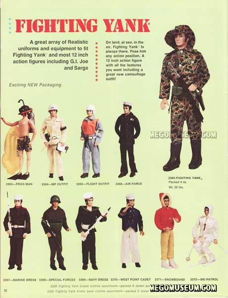 Mego 1974 Fighting Yank Catalog Page