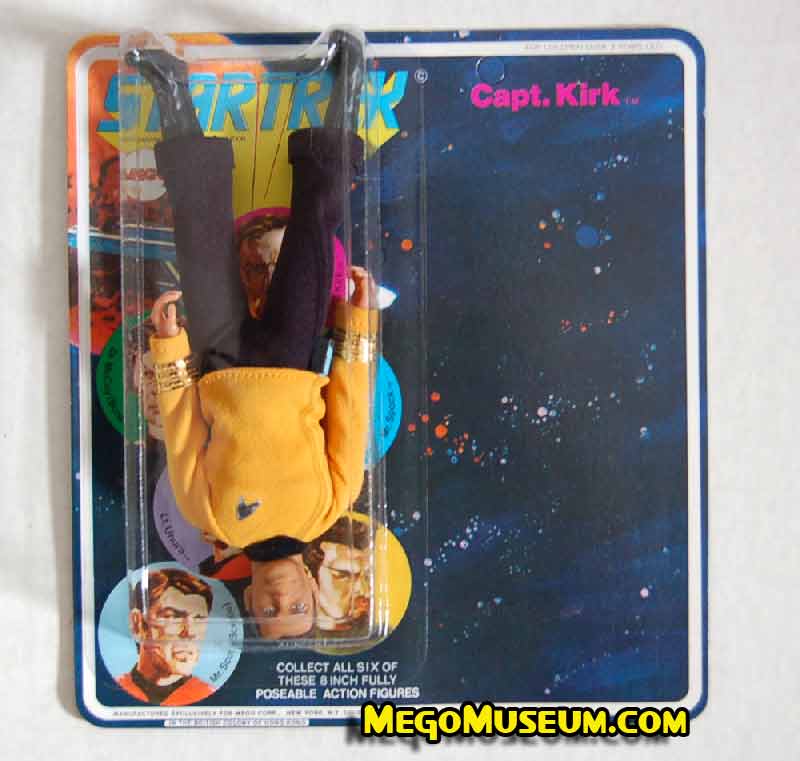 Captain Kirk on a rare Mego Error card.