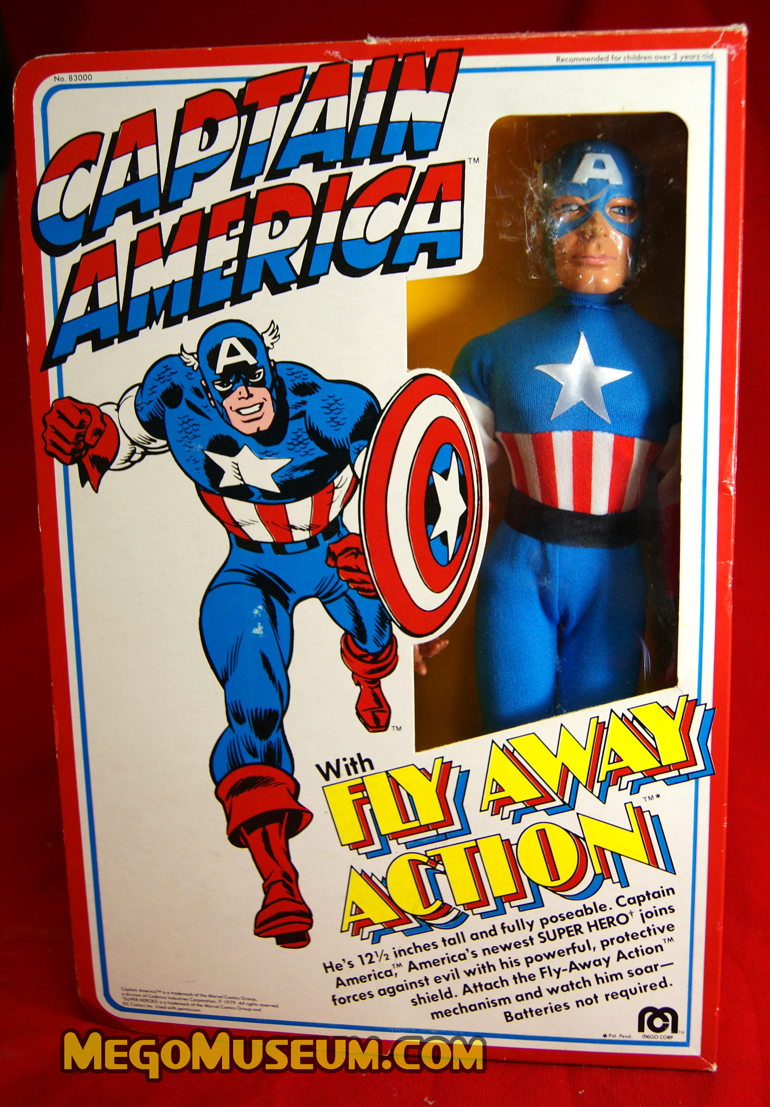 Mego 12" Captain America with Fly Away Action- MegoMuseum