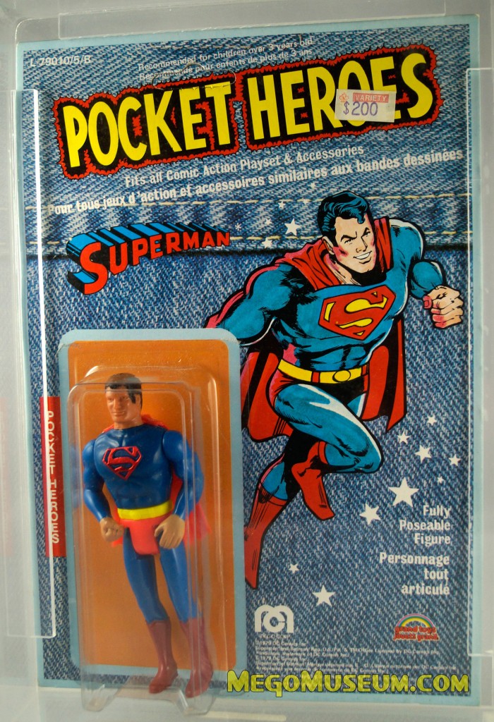 Mego Pocket Heroes SuperMan Denim Card by Grand Toys Canada
