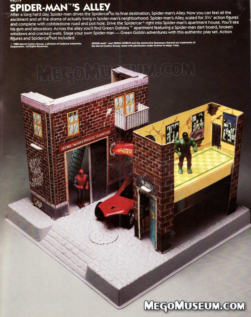 Mego Spider-Man Alley Play set