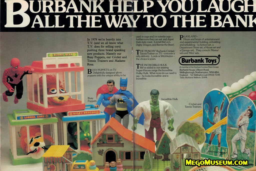 Ad for the 12" Mego Superheroes from the UK