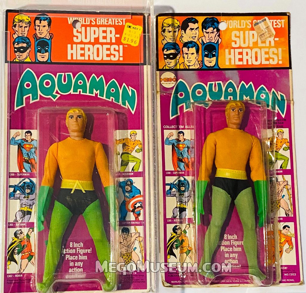 Mego Aquaman on 3rd series Kresge Card