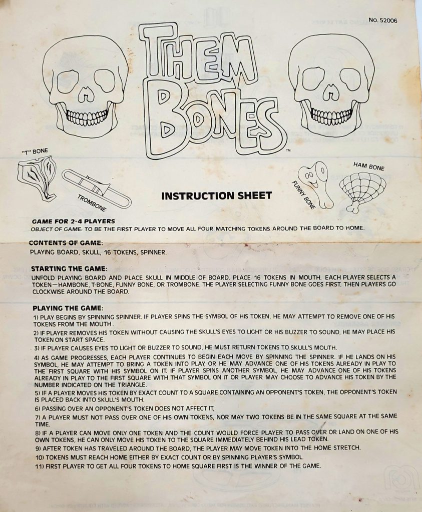 Mego Them Bones Game