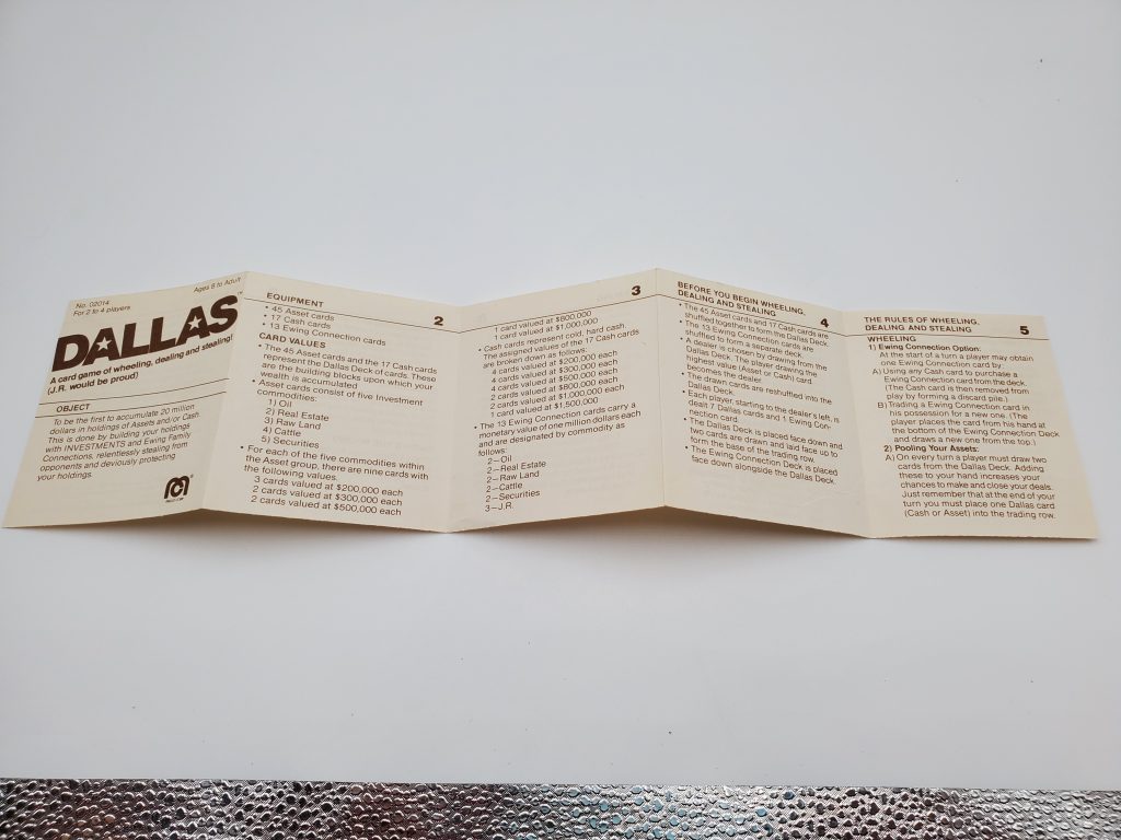 Dallas Card Game by Mego Corp.