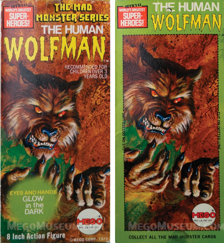 The Mego Human Wolfman figure is the most liberal adaptation of the character