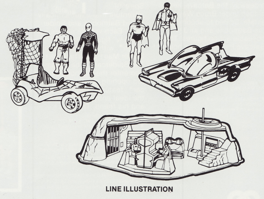 Batcave sell sheet from the Mego 1981 Catalog