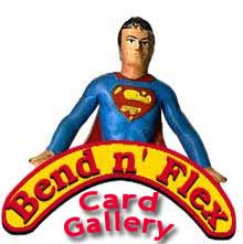 Carded Mego Bend N Flex Superhero figures