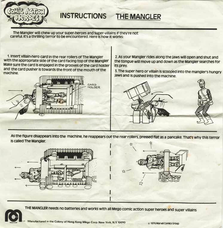 original mego mangler instructions