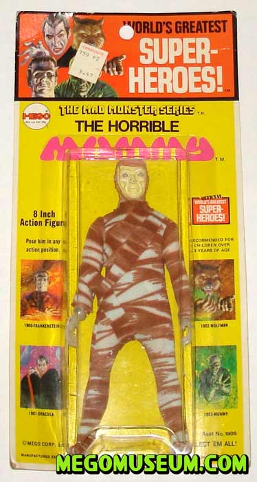 Mego Mummy on a Kresge card