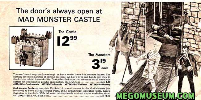 Mego Mad Monsters Castle catalog page