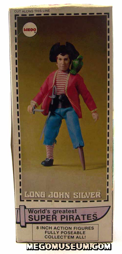 Mego Long John Silver Box back