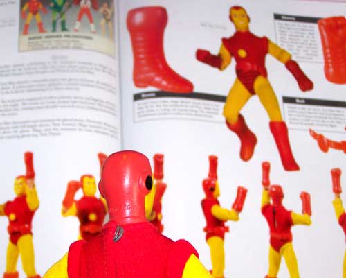 Iron Man surveys his variants in worlds greatest toys