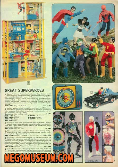 1978 Wards catalog spread featuring the Worlds Greatest Superheroes