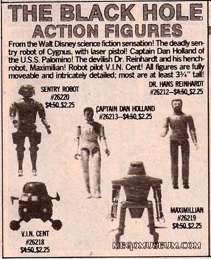 The Mego Black Hole line in ta Captain Company Ad