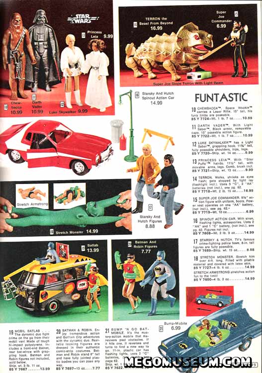 mego superheroes in the aldens catalog